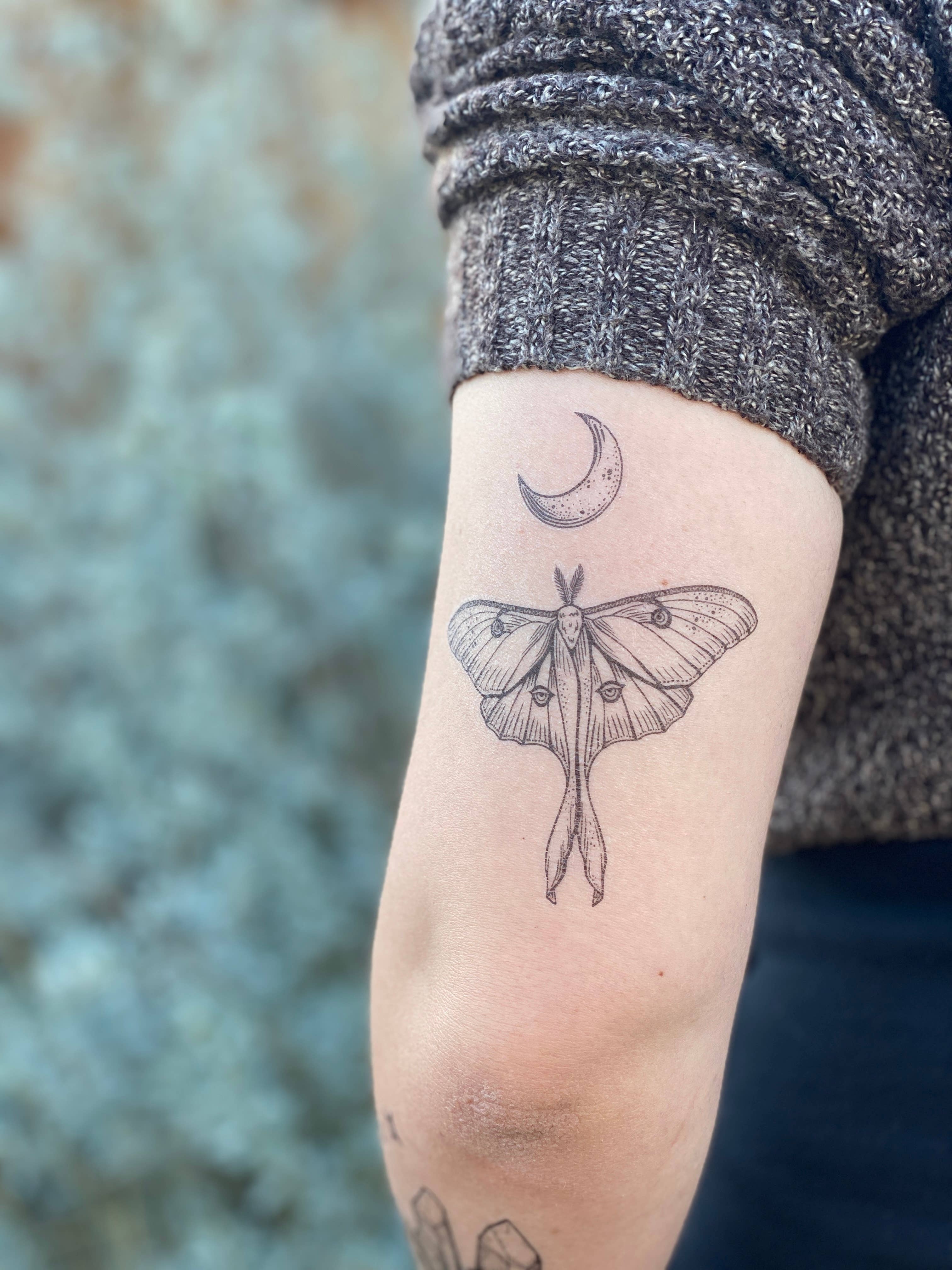 Luna moth tattoo Moth tattoo design Moth tattoo